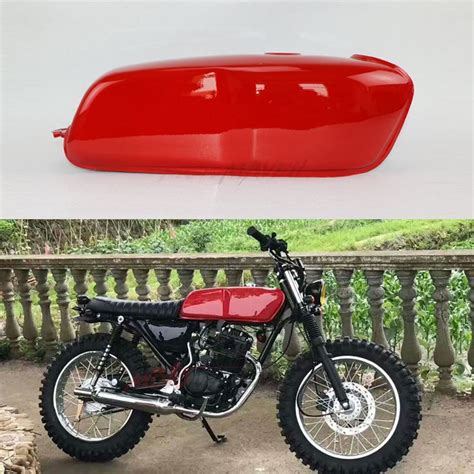 2017 NEW RED FUEL TANK 9L 2 4 Gal Gas DIY RD50 CAFE RACER TANK Retro