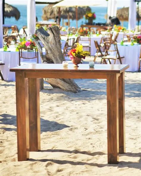 Rustic Cocktail Table For Weddings And Events In Tulum