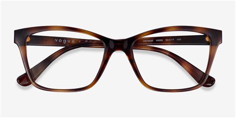 Vogue Eyewear Vo5420 Rectangle Dark Havana Frame Glasses For Women Eyebuydirect