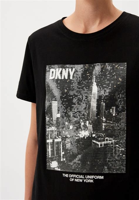 Футболка DKNY, цвет: черный, MP002XW149BC — купить в интернет-магазине ...