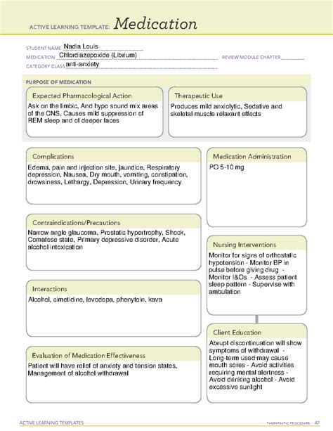 Disulfiram Ati Medication Template