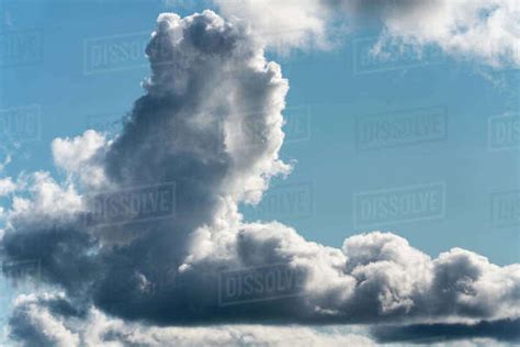 Summer Cloudscape View Of Natural Meteorology Background Dramatic