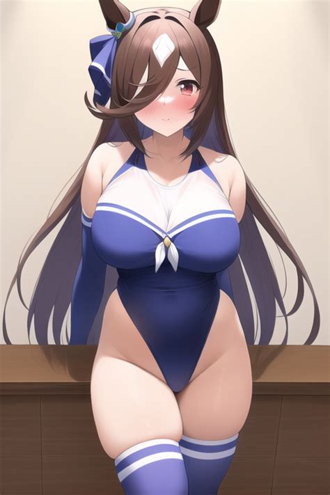 Long Hair Brunette Big Boobs Thighs Anime Anime Girls Uma Musume