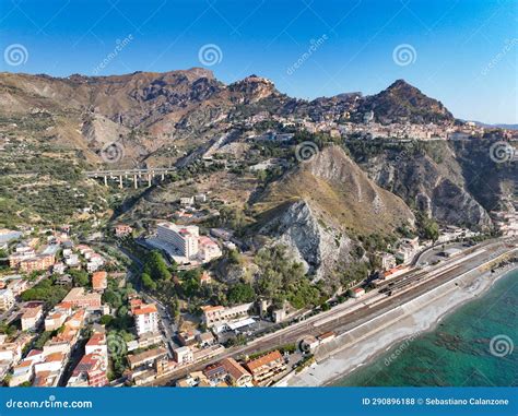 Giardini Naxos Taormina E Castelmola Veduta Panoramica Aerea Dll Alto