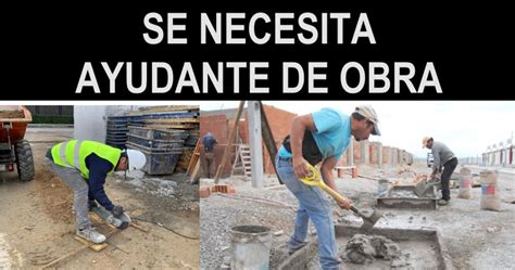 Oferta De Empleo Para Ayudante De Obra