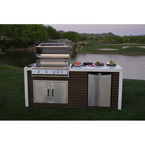 Kokomo Grills Classic Shiplap Waterfall Edge 4 Burner Propanenatural