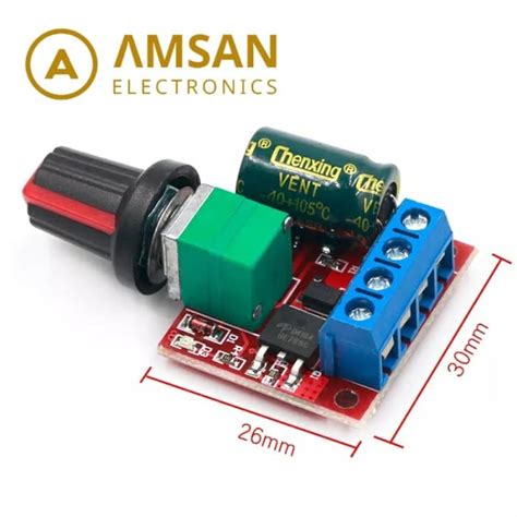 Dc Motor Speed Controller Pwm A W V Dimmer Lampu Led Amsan