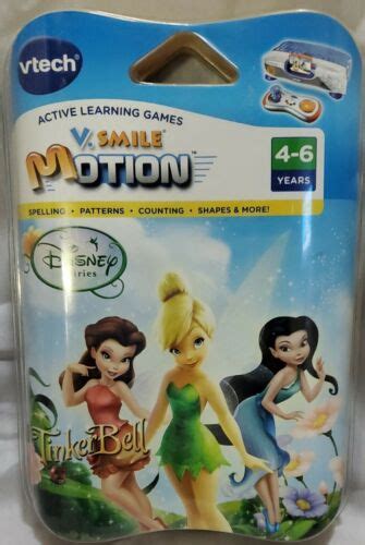 Vtech V Smile V Motion Tinker Bell Learning Game Disney Fairies Ages 4 6 Sealed Ebay