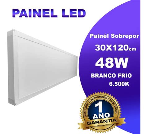 Painel Plafon Led Sobrepor 30x120 Branco Frio Bivolt Mebuscar Brasil