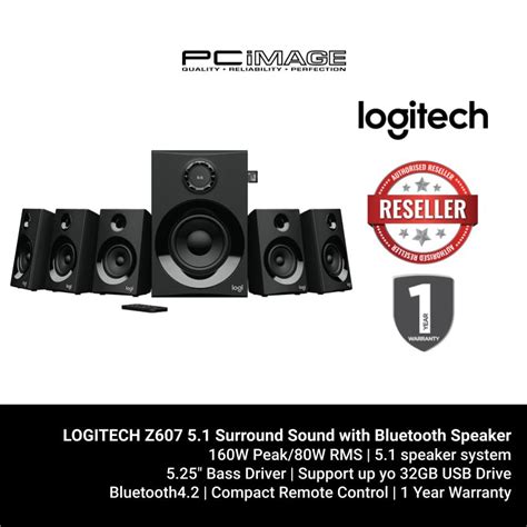 LOGITECH Z607 5.1 Surround Sound with Bluetooth Speaker | PC Image