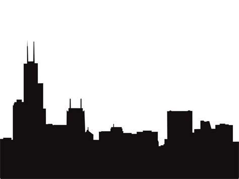 Chicago Skyline Clipart Chicago Skyline Outline Bodaswasuas