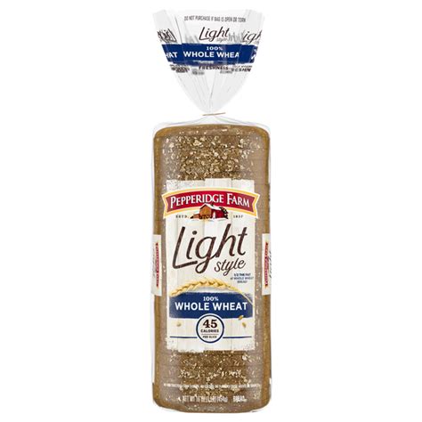 Save On Pepperidge Farm Light Style Bread 100 Whole Wheat 45 Calories