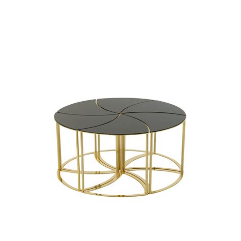 J Line Set Van Tafels Tornado Goud Metaal Mdf Glas Set Van Kopen