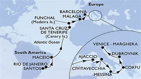 Travessias Brasil Europa Da Msc Cruzeiros Confira Krooze