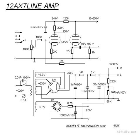12ax7前级电路图12a7单管前级电路图12a7胆前级电路图大山谷图库