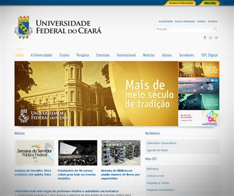 Portal Da Ufc Universidade Federal Do Ceará Mapa Do Sítio