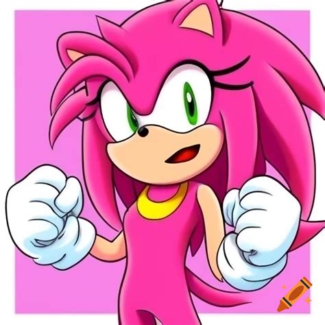 Hot Pink Female Sonic The Hedgehog Character On Craiyon