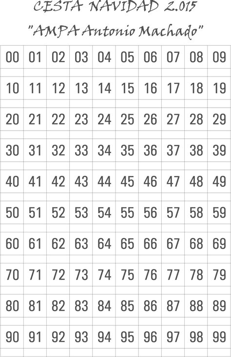 Hoja Para Rifa De Numeros Pdf Formato Para Rifa De Numeros