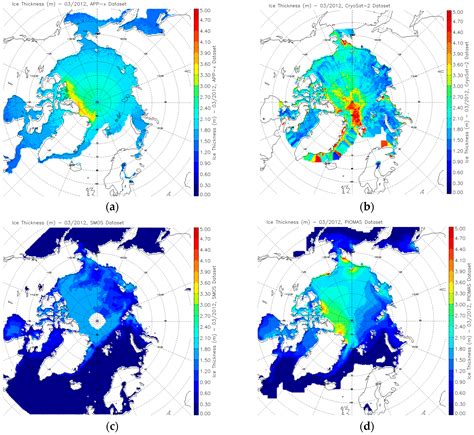 Remote Sensing Free Full Text Comparison Of Arctic Sea Ice Thickness From Satellites