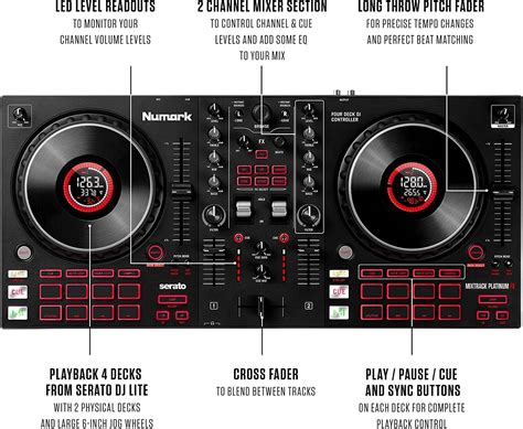 Numark Mixtrack Pro Fx Deck Dj Controller With M Audio Bx Dj