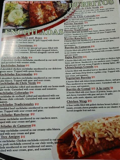 Menu At Los Arcos Mexican Restaurant La Quinta Washington St Ste I