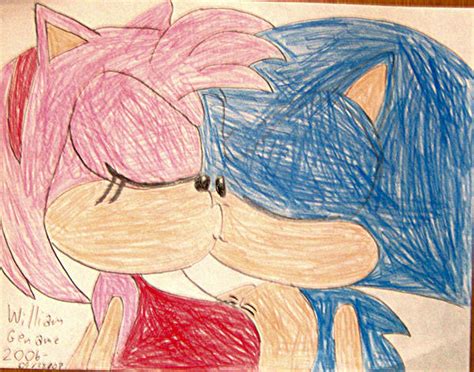 Sonic and Amy Kiss by germanname on DeviantArt