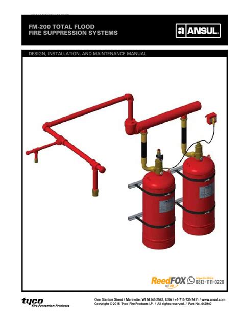 Ansul Fm200 Total Flood Fire Suppression System Design Installation And