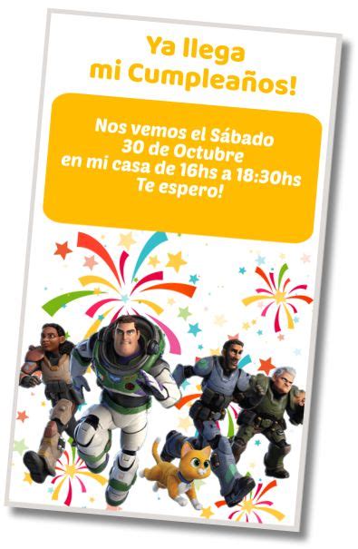 Mejores Invitaci N Buzz Lightyear Whatsapp Digital