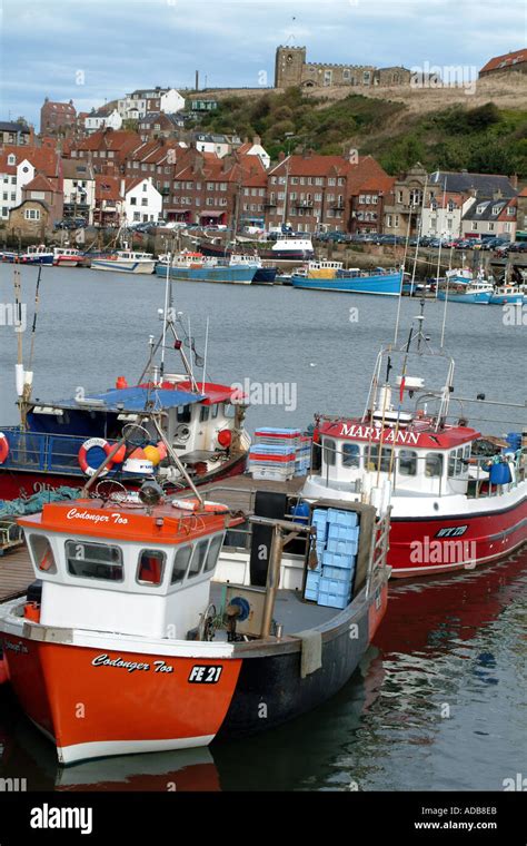 Whitby North Yorkshire River Esk Fishing Boats North Yorkshire England