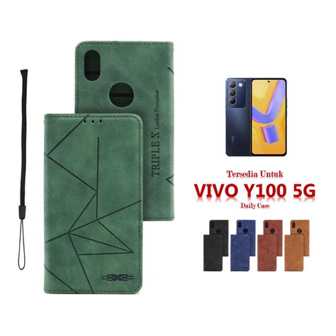 Jual Case Vivo Y G Flip Casing Kulit Premium Kesing Pelindung