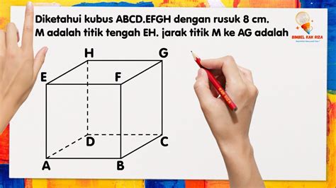 Diketahui Kubus Abcd Efgh Dengan Rusuk Cm M Adalah Titik Tengah Eh