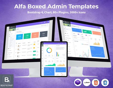 Alfa Bootstrap Dashboard Template With Dashboard UI Kit