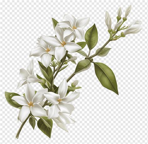 Flor De Jasmim Branco Jasmim Estrela Branca Png Pngwing