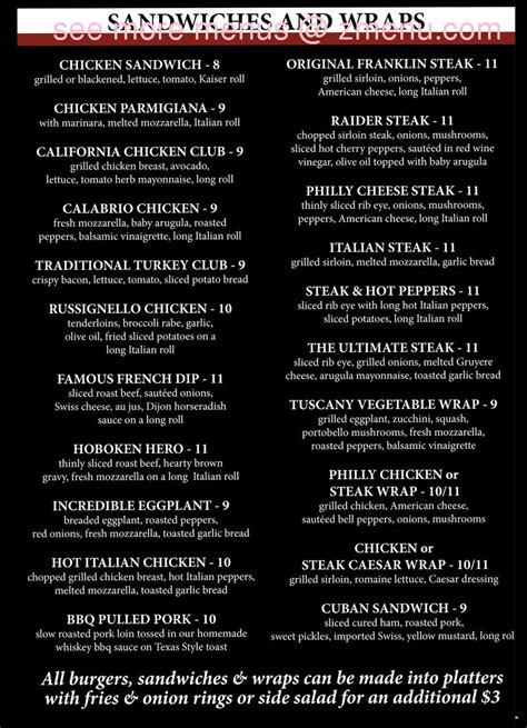 Online Menu of Franklin Steakhouse Restaurant, Franklin, Kentucky ...