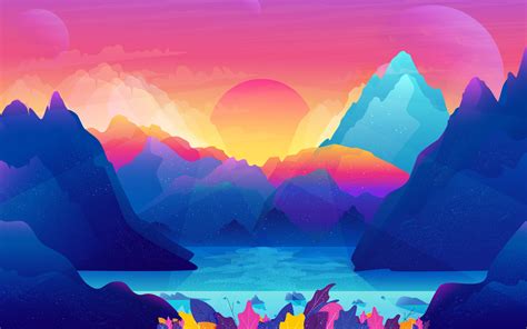 Sunrise Illustration Wallpaper,HD Artist Wallpapers,4k Wallpapers ...