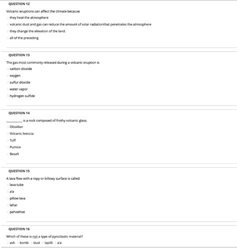 Solved QUESTION 12 Volcanic eruptions can affect the climate | Chegg.com