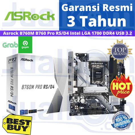 Jual Motherboard Asrock B M Pro Rs D Mainboard Mobo B Lga