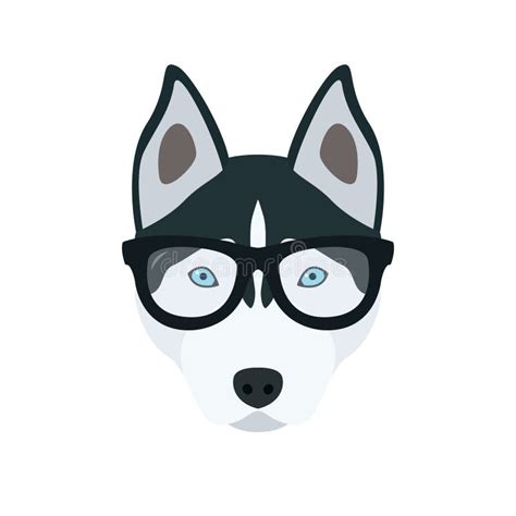 Husky In Glasses Stock Vector Illustration Of Graphic 109038819