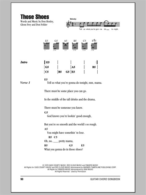 Those Shoes by Eagles - Guitar Chords/Lyrics - Guitar Instructor