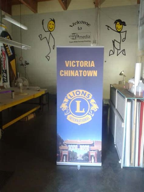 Lions Club Retractable Bannerstand Minimax Media In Victoria Bc