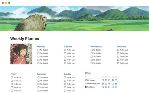 Weekly Planner | Notion Template