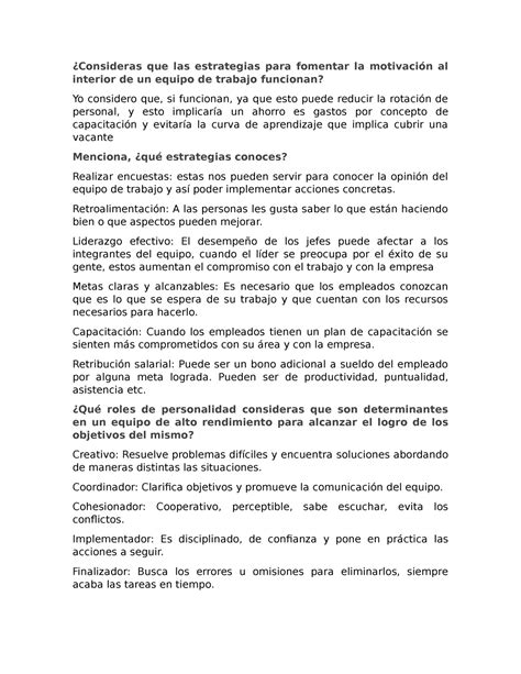 Actividad 7 SOL PROB Consideras Que Las Estrategias Para Fomentar