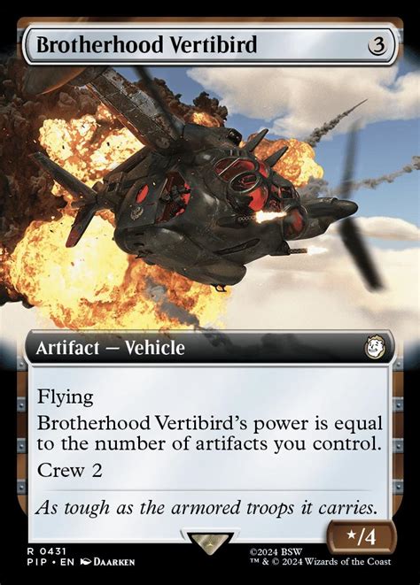 Brotherhood Vertibird Universes Beyond Fallout Variants Foil