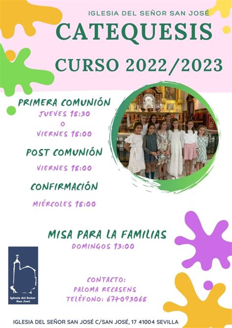 Catequesis 2022 2023 Iglesia del Señor San José