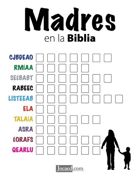 Madres En La Biblia Letras Revueltas Word Scramble Biblia Bible