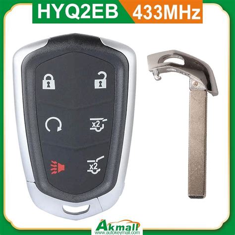 FCC ID Hyq2eb 5 1bt 433MHz Smart Remote Control Car Key For Cadillac