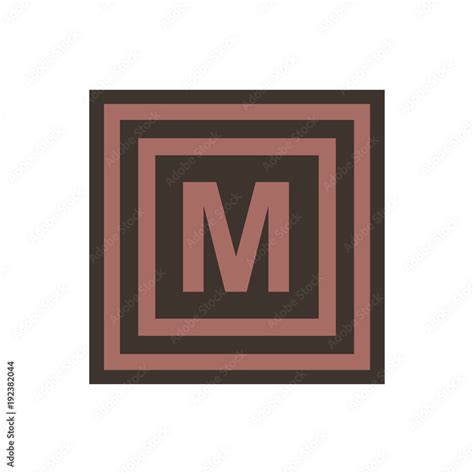 Vector symbol of letter Mu or M from the Greek alphabet Stock Vector | Adobe Stock