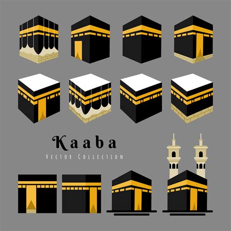 Kaaba Flat Illustration Clipart Collection 8773880 Vector Art At Vecteezy