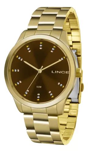 Reloj Pulsera Lince Anal Gico De Cuerpo Color Dorado Para Mujer Fondo