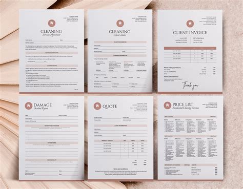 6 Editable Cleaning Services Forms BUNDLE, Cleaning Services Agreement ...